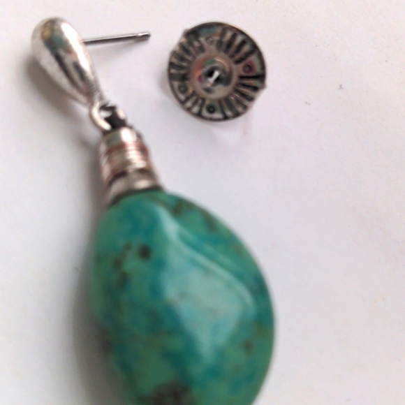 Vintage Robert Lee Morris earrings.  Drop dangle.  Silver plated.  Boho. - Picture 3 of 5